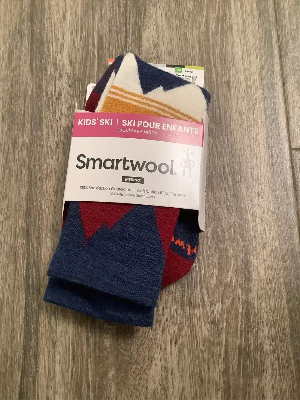 Smartwool Kids' Medium Alpine Blue Ski Light Cushion Over The Calf Socks R6-3